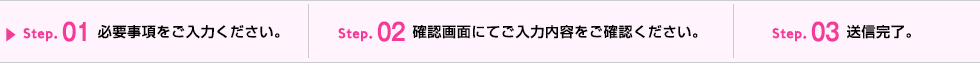 お問い合わせフォーム入力手順